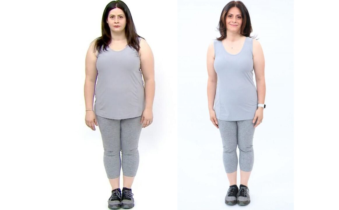 antes e despois da perda de peso na casa