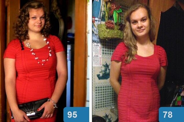 Nenas antes e despois de perder peso en 4 semanas coa dieta Maggi
